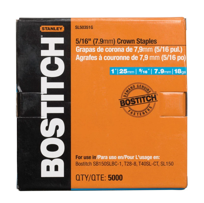 Grapa para tapa de botón de 1" de ancho x 5 m Bostitch