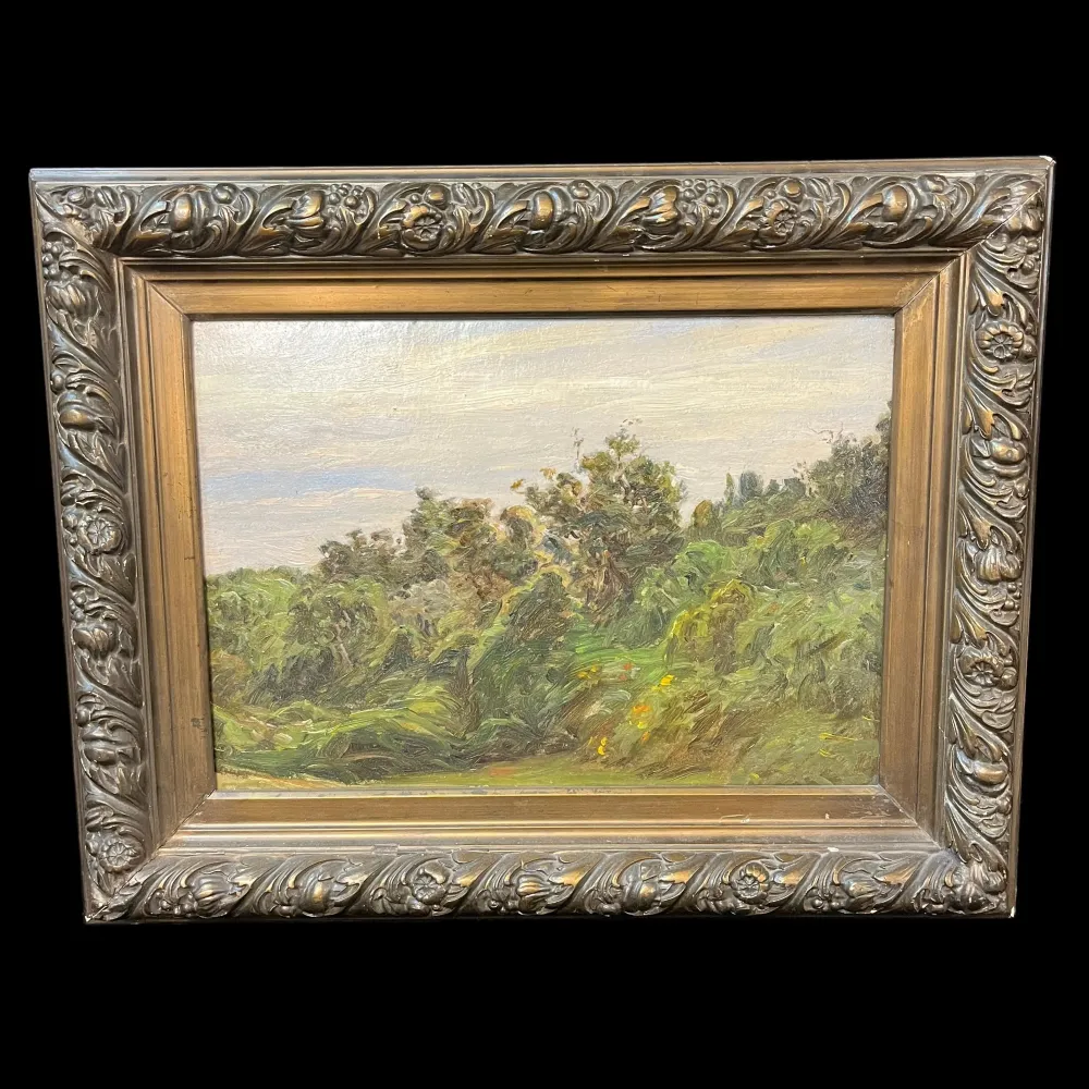 Atribuído Onofre Jarpa - Óleo sobre tablilla ‘Arbustos’ Bucarest Art & Antiques