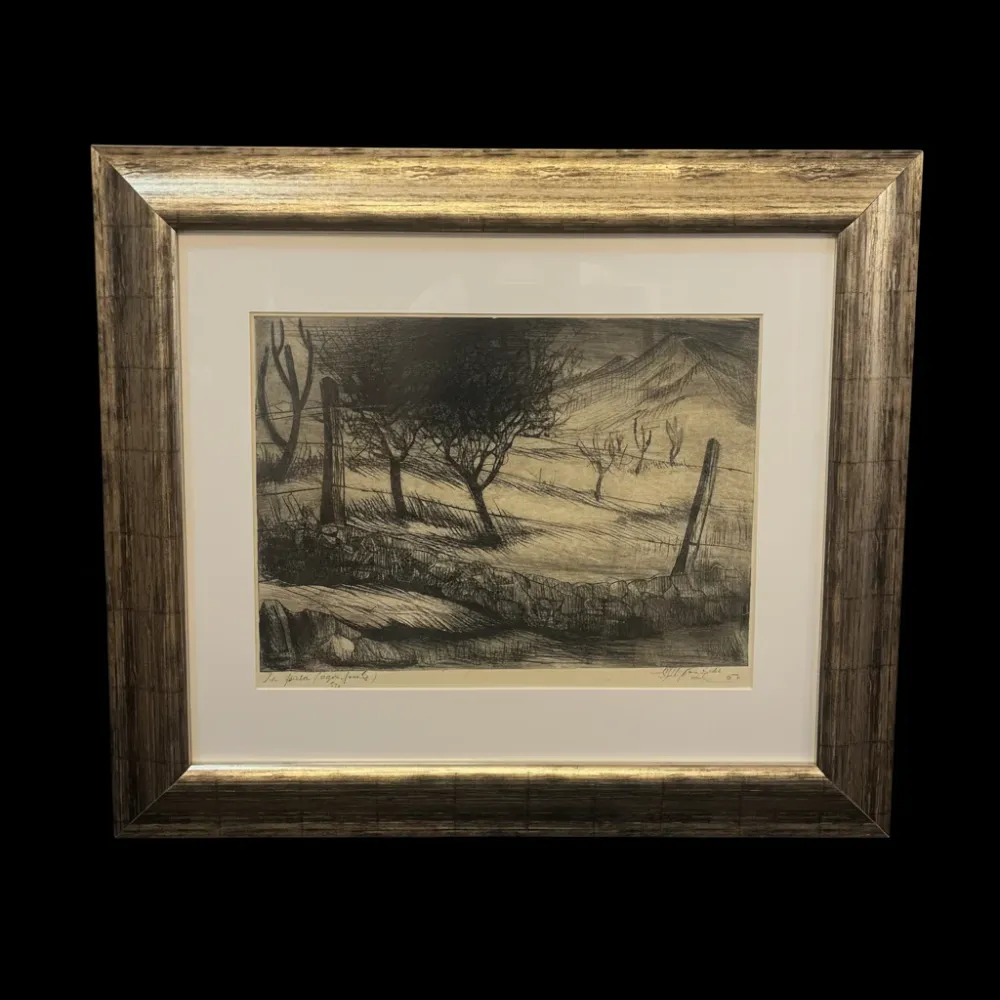 Carlos Hermosilla - Litografí 'Montañ cercada' Bucarest Art & Antiques