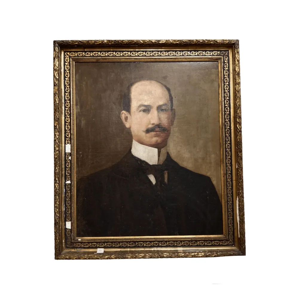 Eucarpio Espinosa - Óleo sobre tela 'Retrato caballero' Bucarest Art & Antiques