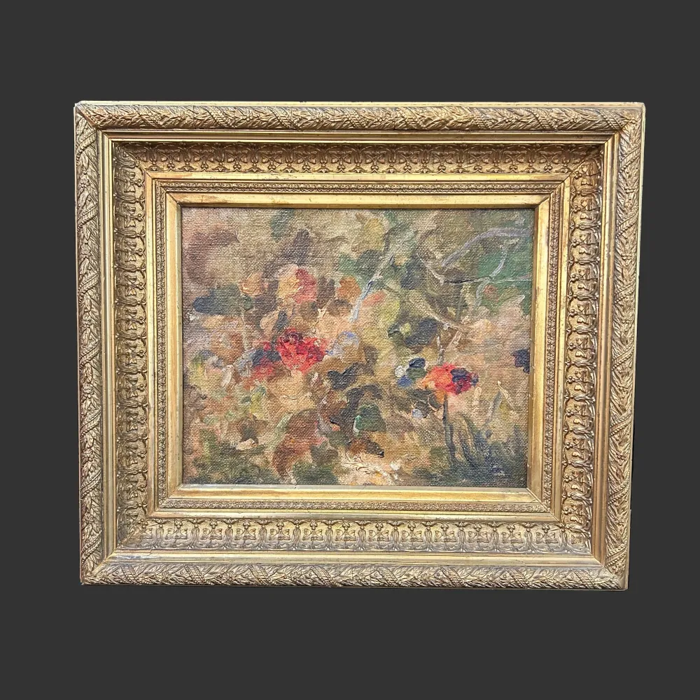 Juan Francisco González - Óleo sobre arpillera ‘Flores silvestres’ Bucarest Art & Antiques