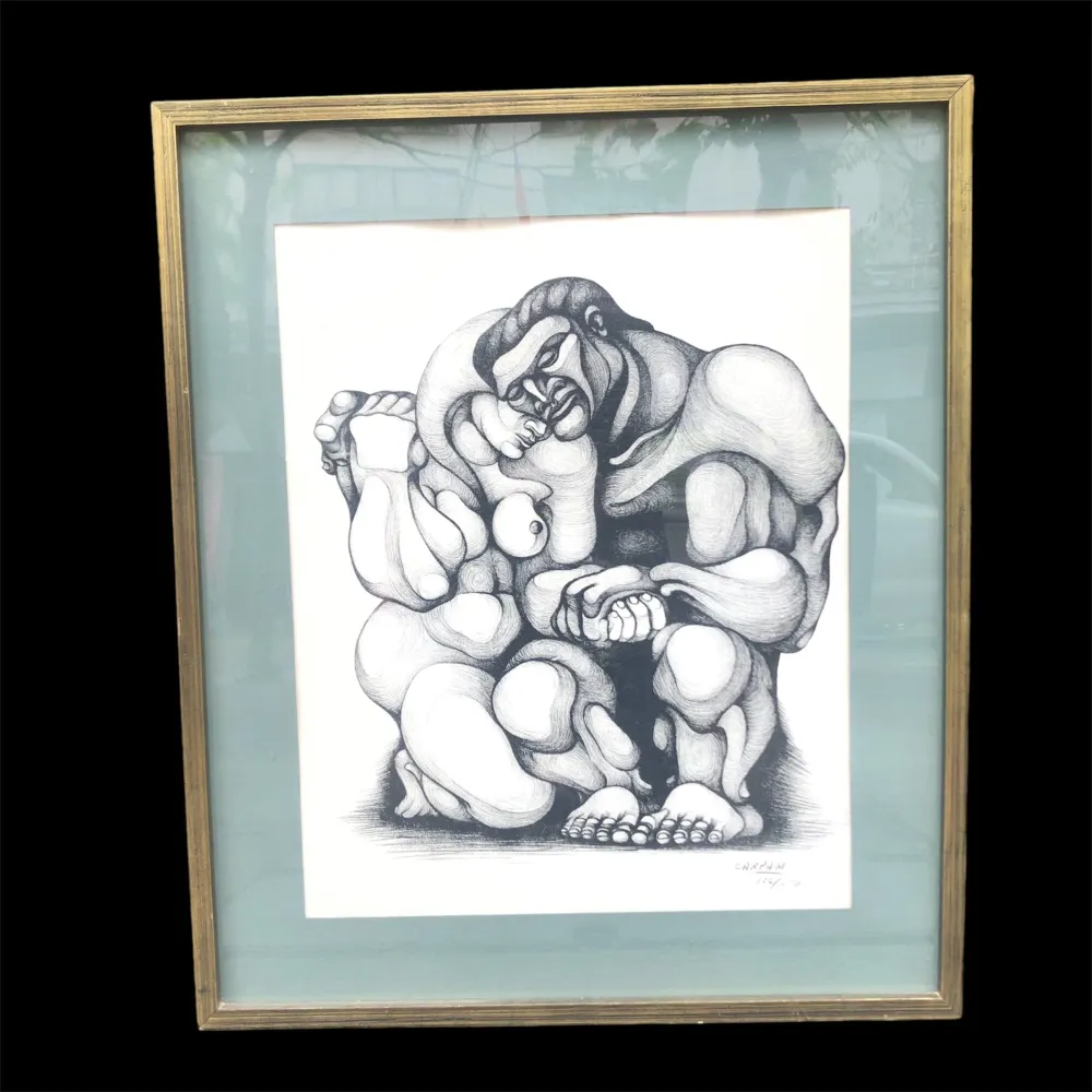 Ricardo Carpani - Serigrafí ‘Pareja desnuda’ Bucarest Art & Antiques