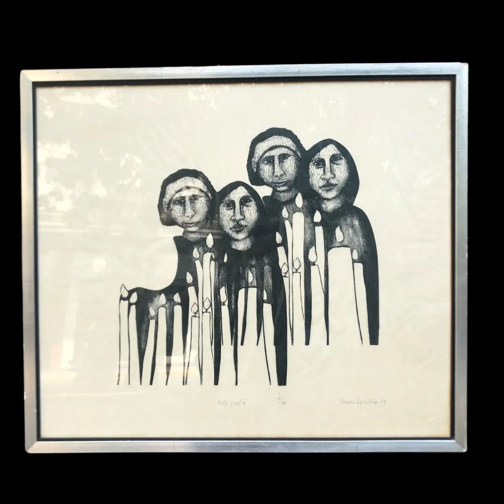 Teresa Gazitú - Xilografí 'Velaton' Bucarest Art & Antiques