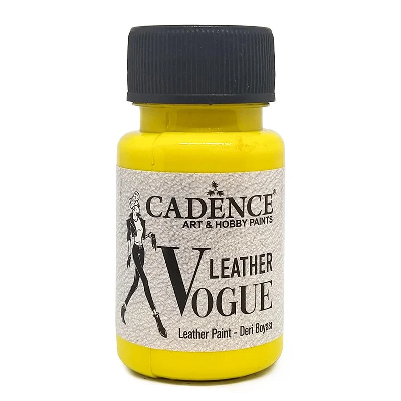 PINTURA PARA CUERO VOGUE OPACA AMARILLO LV02 50ML CADENCE