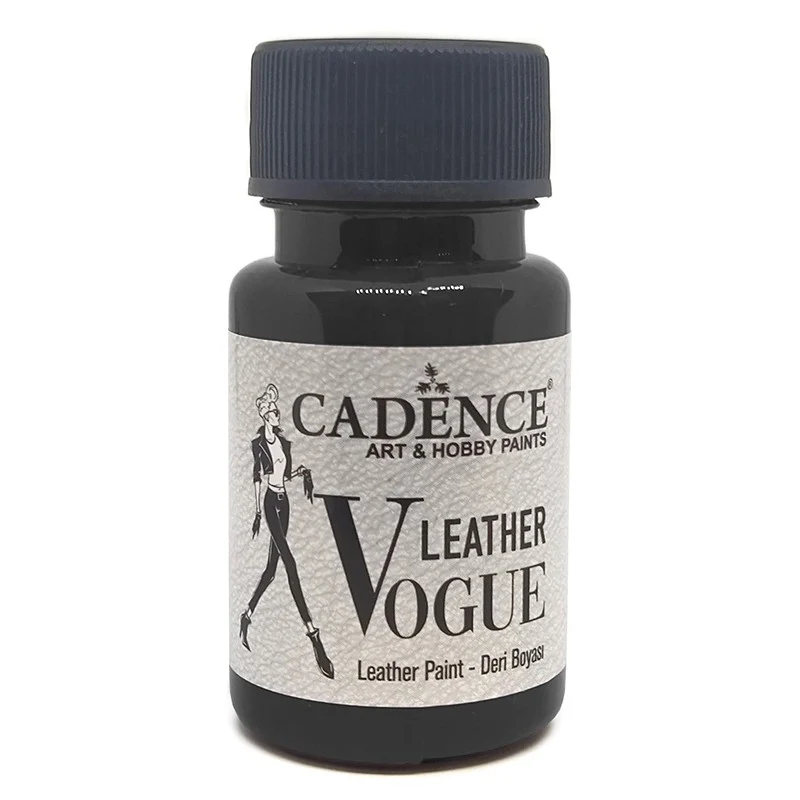 PINTURA PARA CUERO VOGUE OPACA NEGRO LV12 50ML CADENCE