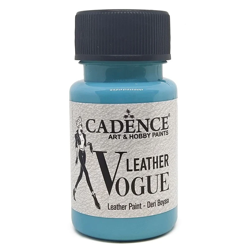 PINTURA PARA CUERO VOGUE OPACA TURQUESA LV08 50ML CADENCE