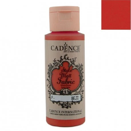 Pintura Textil CADENCE 59ml. F-637 Rojo Carmin OPACA