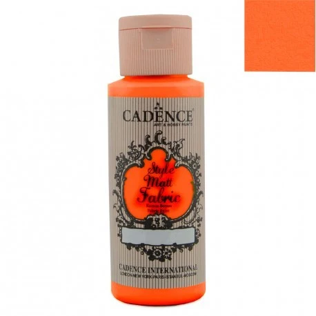 Pintura Textil CADENCE 59ml. F-650 Fluorescente Naranja