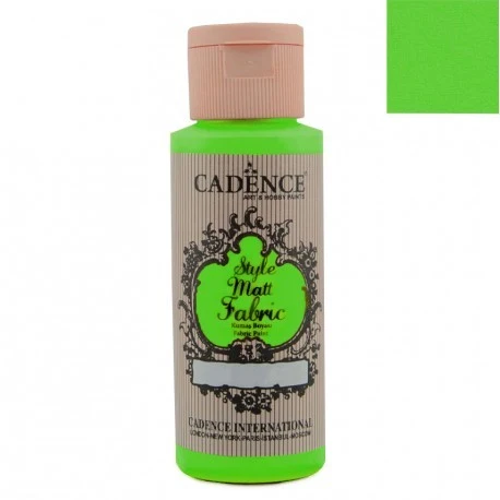 Pintura Textil CADENCE 59ml. F-653 Fluorescente Verde OPACA