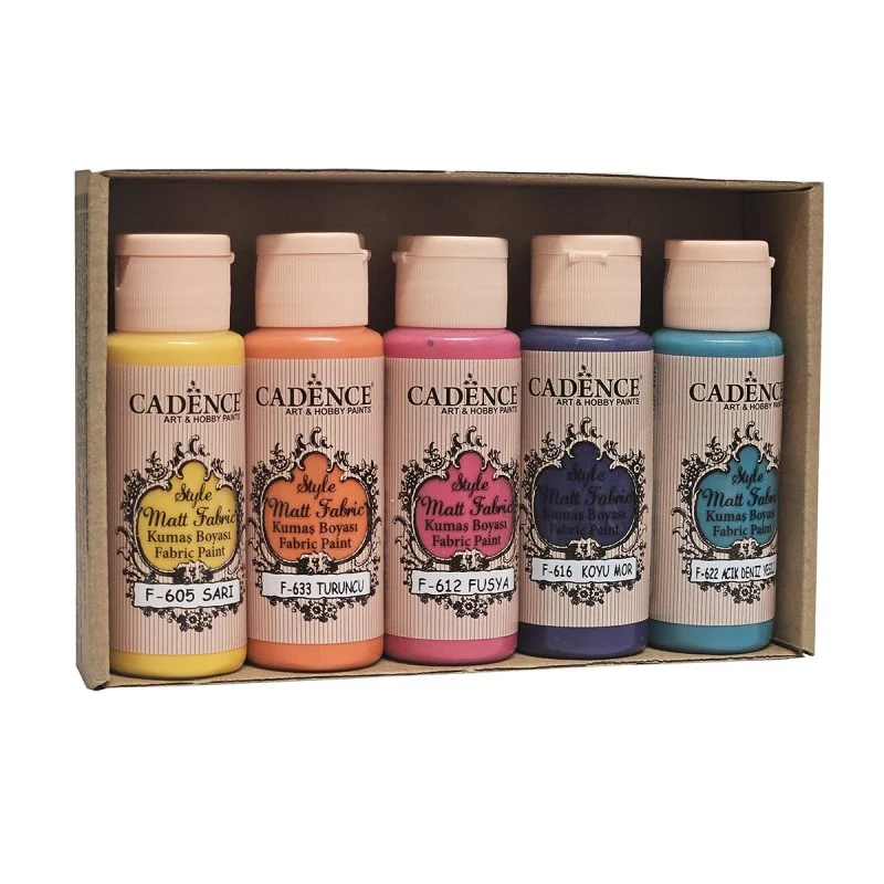 SET DE PINTURA TEXTIL FUNNY 5 UNDS CADENCE