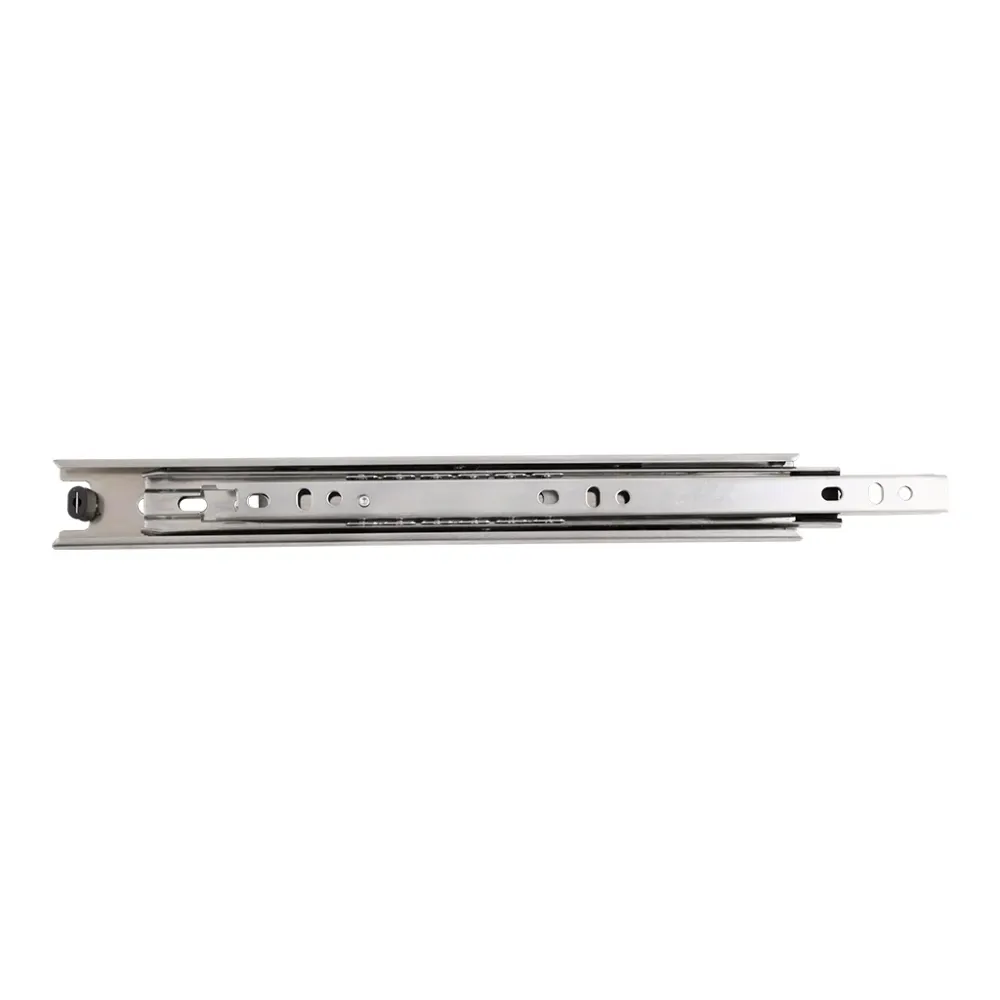 JGO. CORRDERA DE EXTENSION TOTAL 35mm DELGADA 20" NIQUELADA SIN TORNILLOS Casa Ferretera Poniente