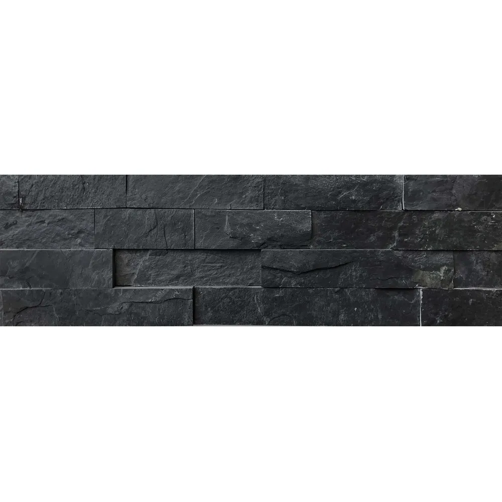 PIEDRA NATURAL ZENIT BLACK 15 X 60 CM (CAJA DE 5 PZAS = 0.45 M2) CASTEL