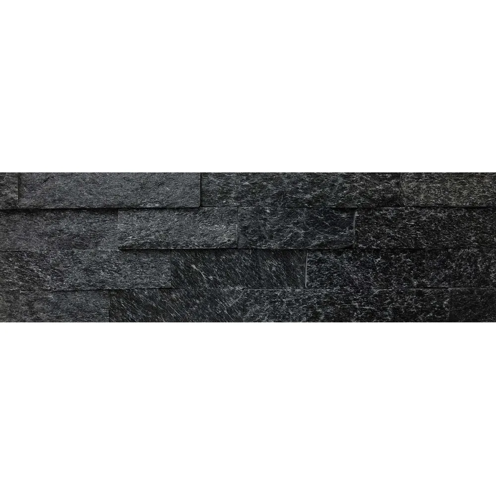 PIEDRA NATURAL ZENIT QUARTZITE NERO 15 X 60 CM (CAJA DE 6 PZAS = 0.54 M2) CASTEL