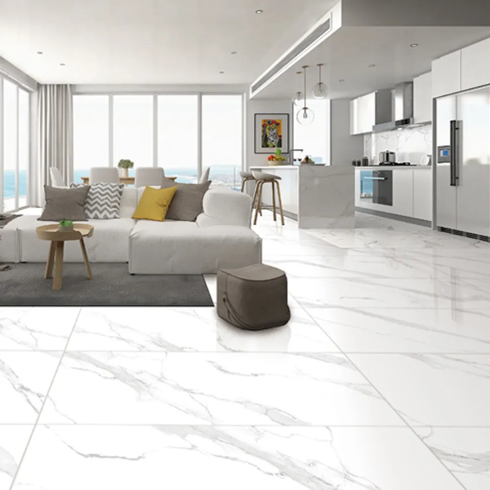 PISO PORCELANICO CARRARA POLARIS MATE ESTRUCTURADO BLANCO 60X120 (CAJA DE 1,44 M2) CASTEL