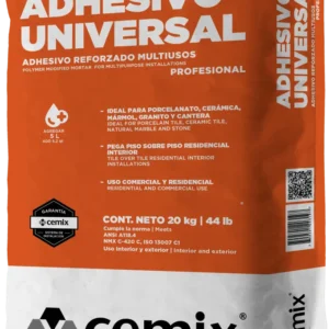 MORTAR ADHESIVO UNIVERSAL BCO 20 KG CEMIX