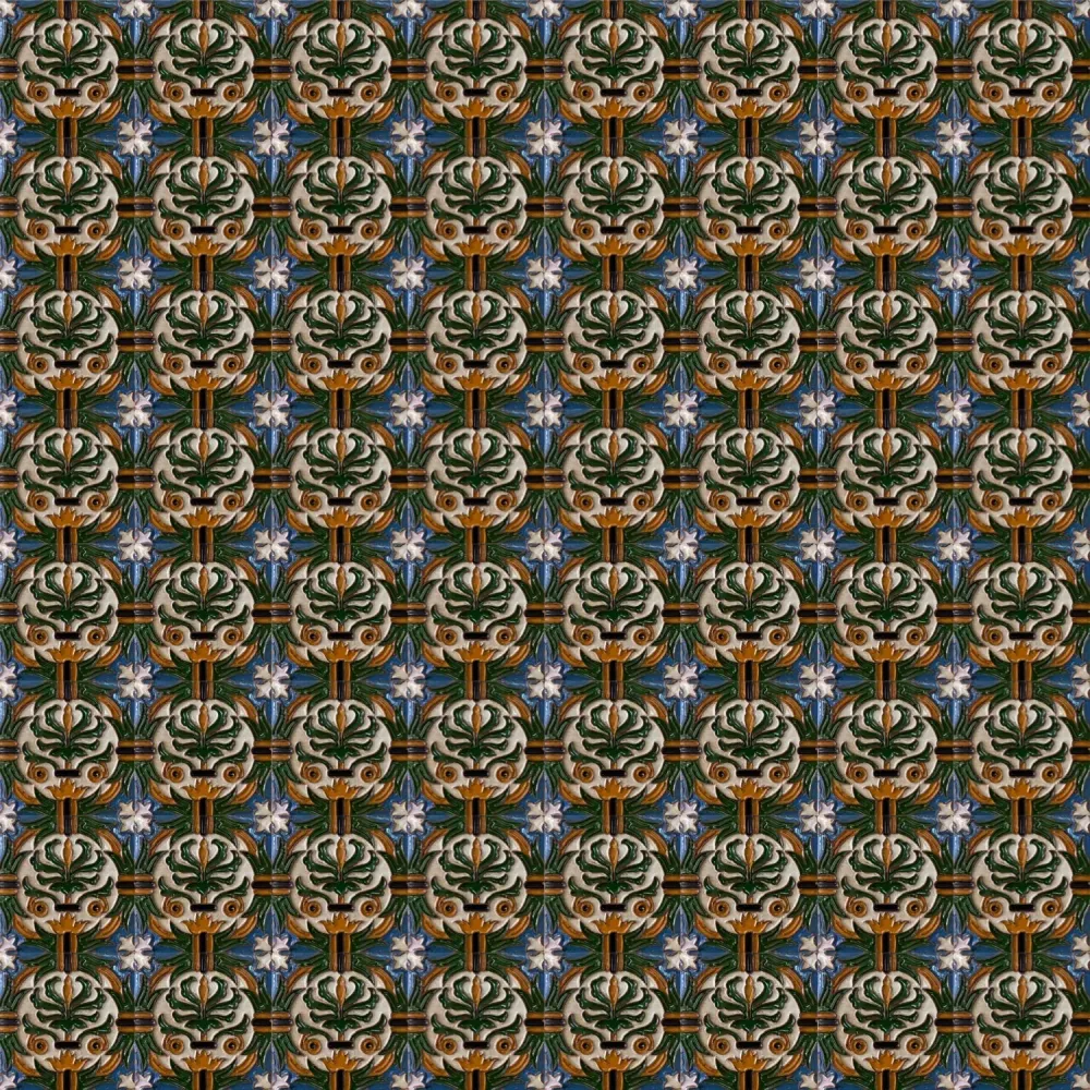Azulejo Arista Metro Cuadrado REF3 Renacentista Palmera CERAMICAS SEVILLA