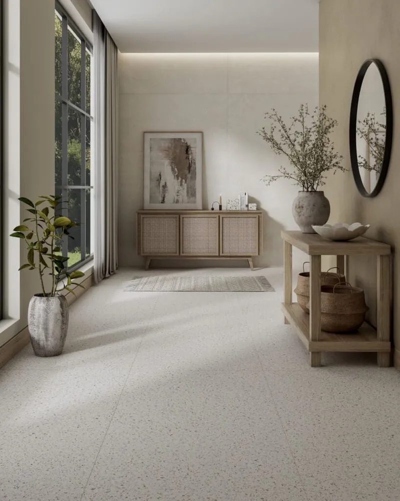 Bianco Quartz Terrazo Mate 80X160 Anexar (Precio Por Metro) CESANTONI