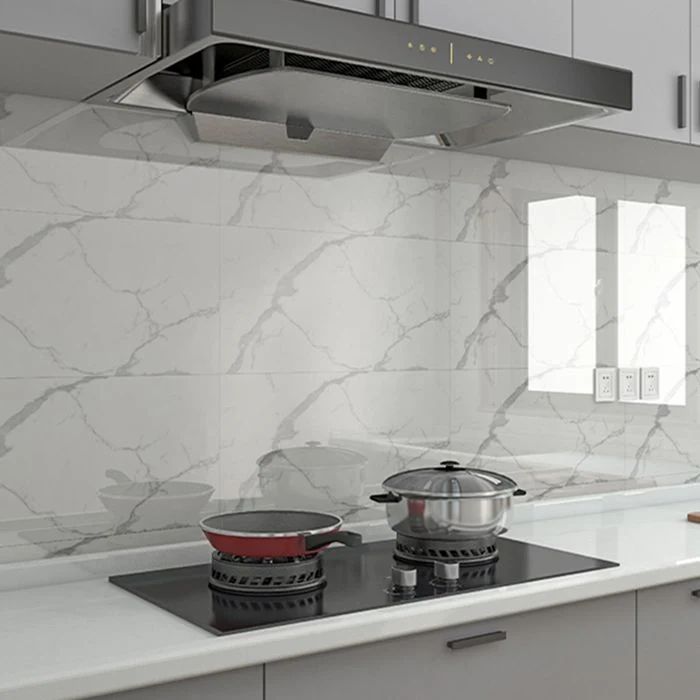 Azulejo de campo Papel tapiz PVC Impermeable Peel and Stick Backsplash Azulejo de pared Blanco Clearhalo
