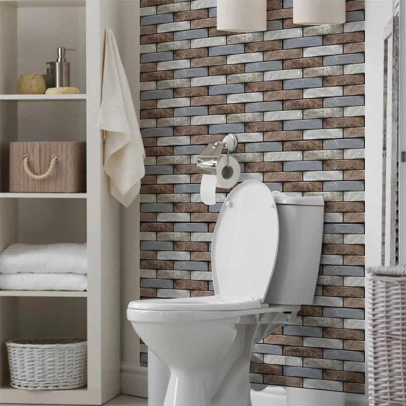 Azulejo de campo de PVC moderno/azulejo de pared con protector contra salpicaduras rectangular despegable y pegado de un s...