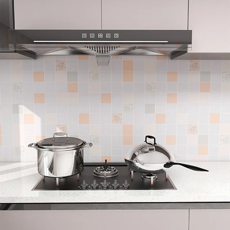 Azulejo contra salpicaduras impermeable para cocina, azulejo contra salpicaduras para pelar y pegar Azul Clearhalo