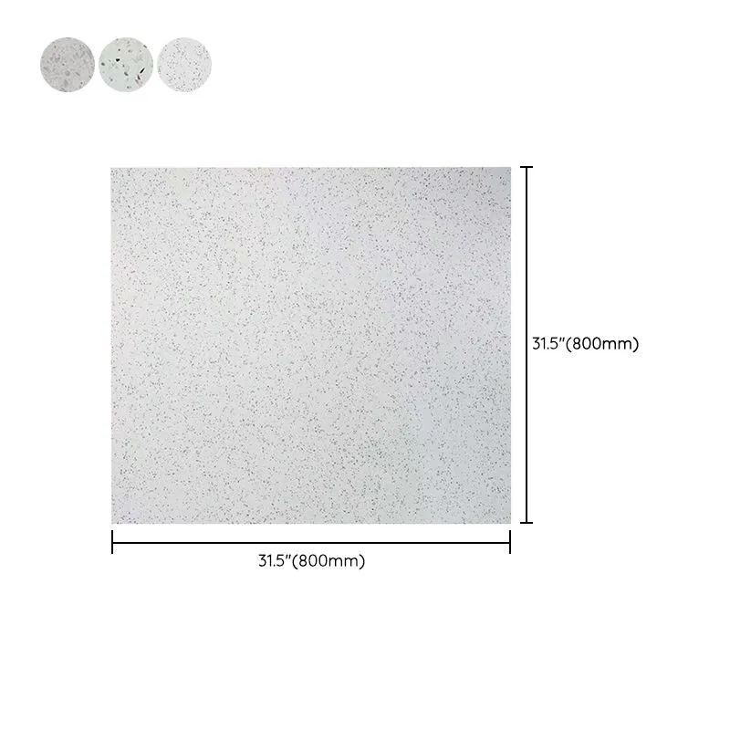 Azulejo cuadrado para piso y pared Azulejo singular mate con estampado moderno Blanco Clearhalo
