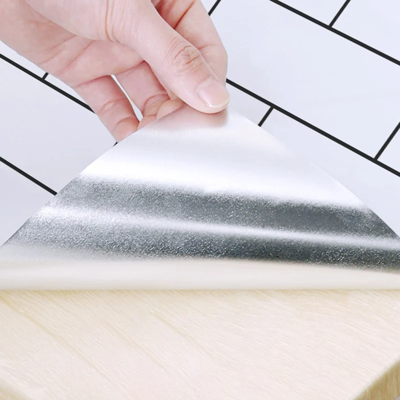 Azulejo moderno del metro, azulejo protector contra salpicaduras de pelar y pegar liso para cocina Caqui Clearhalo