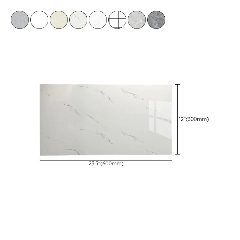Azulejo moderno para pared contra salpicaduras de PVC para despegar y pegar Blanco Clearhalo
