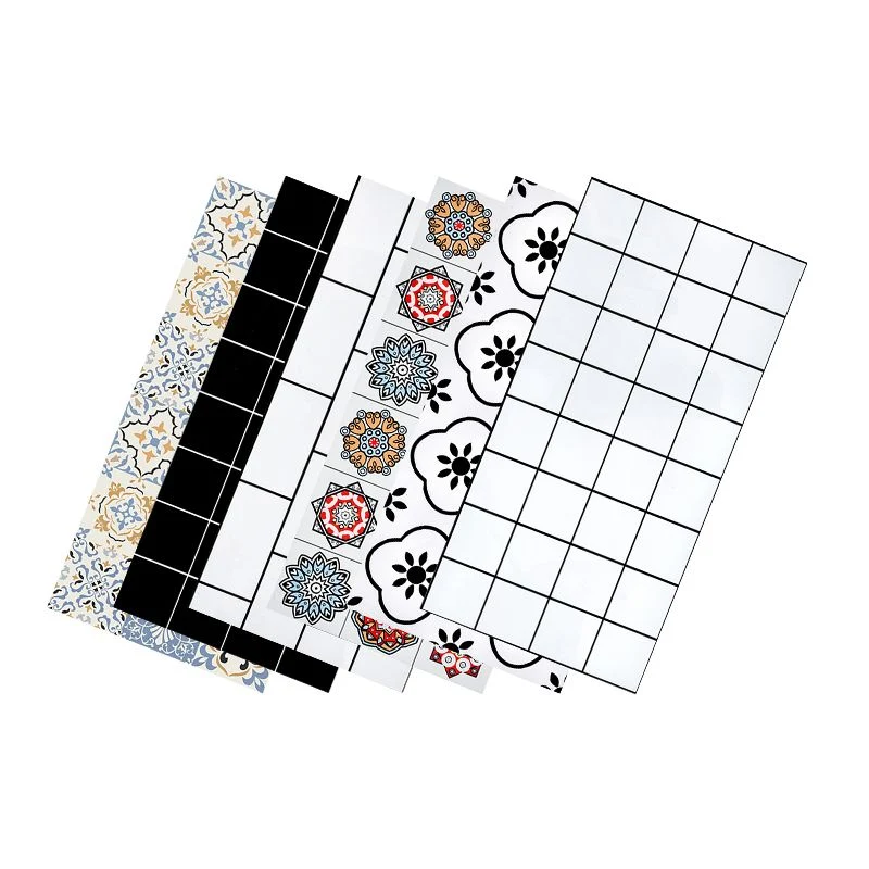 Azulejo de mosaico de moda impermeable Peel and Stick Backsplash Tile Rojo Clearhalo