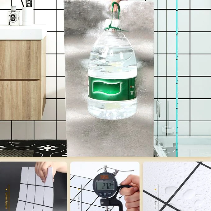 Azulejo de mosaico moderno, azulejo protector contra salpicaduras de pelar y pegar para baño Marron Clearhalo