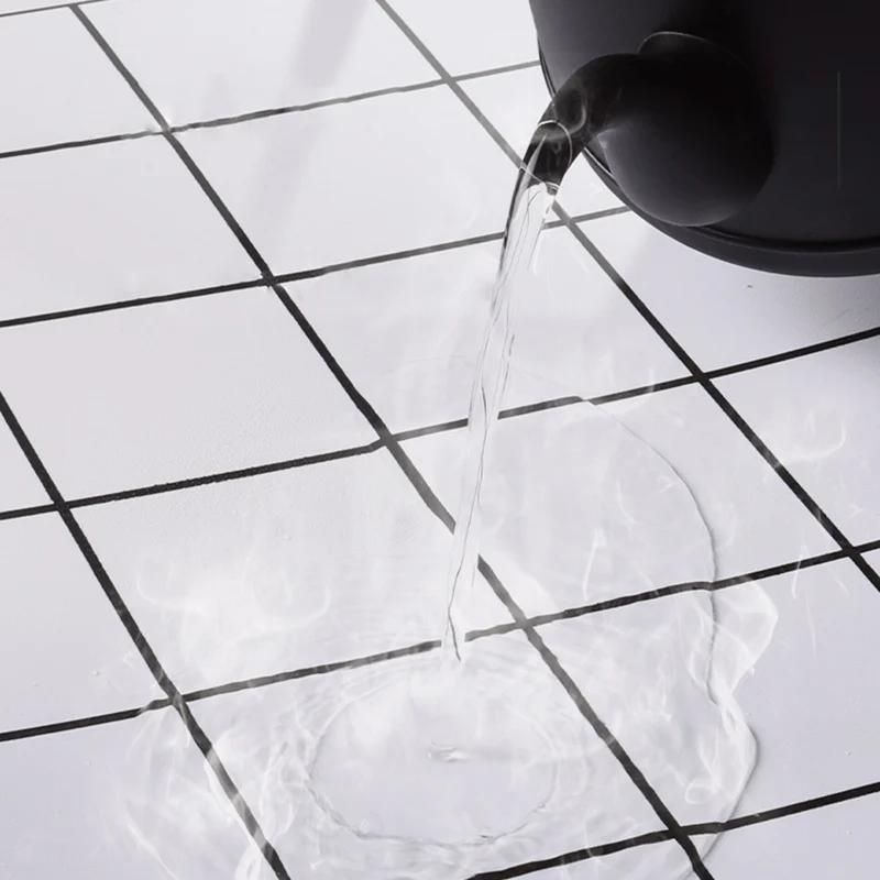 Azulejo de mosaico moderno impermeable Peel and Stick Backsplash Tile para cocina Negro Clearhalo