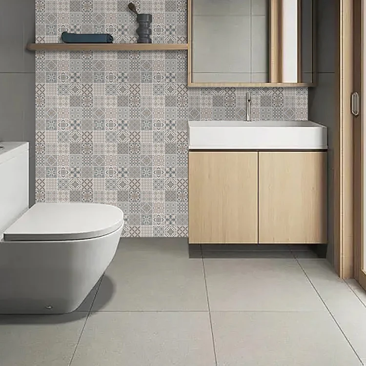 Azulejo de mosaico Papel tapiz Plástico resistente las manchas Despegar y pegar Azulejo de mosaico Clearhalo