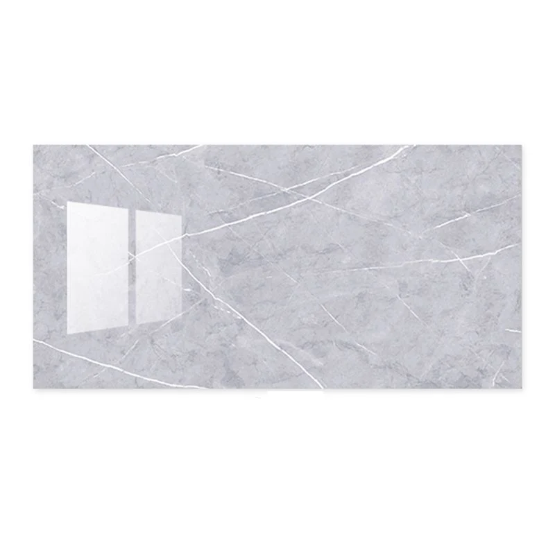 Azulejo para salpicaduras de baño impermeable, azulejo para salpicaduras de mármol clásico, para pelar y pegar Gris Clearhalo