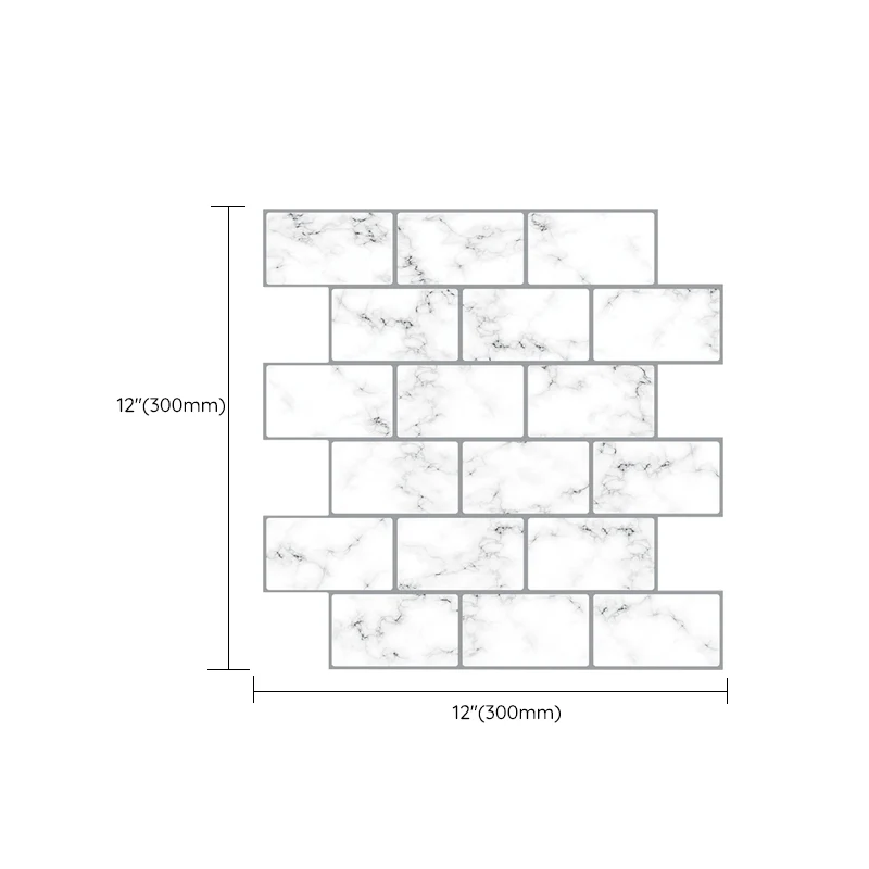 Azulejo para salpicaduras hexagonal de PVC, moderno, para pelar y pegar Marmol Clearhalo