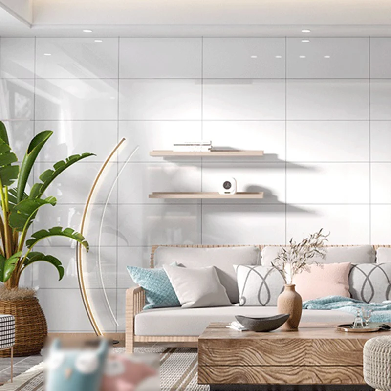 Azulejo para salpicaduras moderno de despegar y pegar Azulejo rectangular de despegar y pegar de Home Depot Blanco Clearhalo