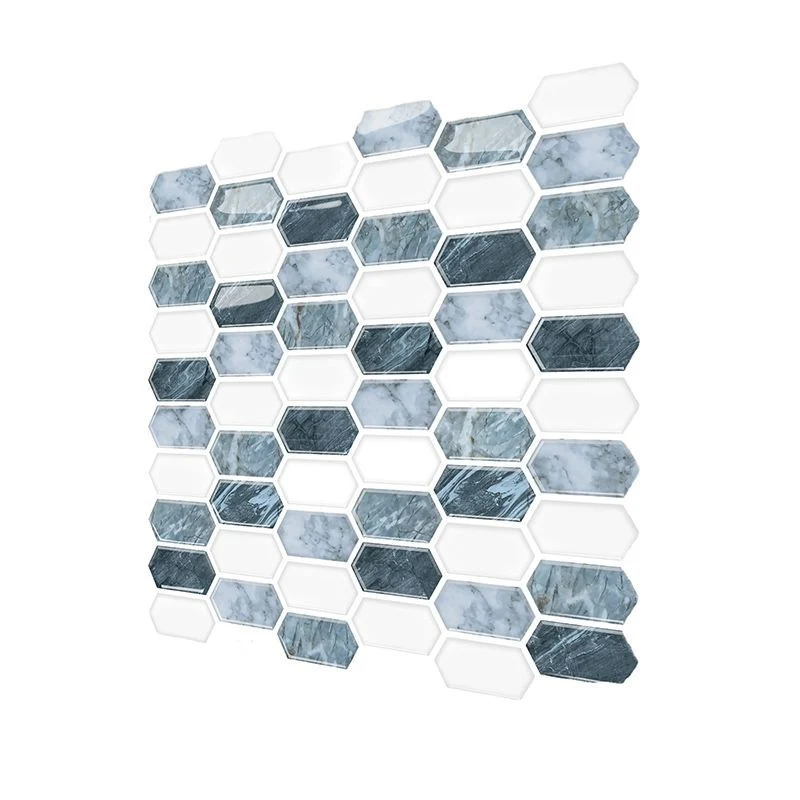 Azulejo para salpicaduras Polygon Peel and Stick PVC 12" X 12" Azulejo para cocina Clearhalo