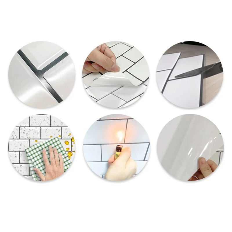 Azulejo para salpicaduras Polygon Peel and Stick PVC 12" X 12" Azulejo para cocina Clearhalo
