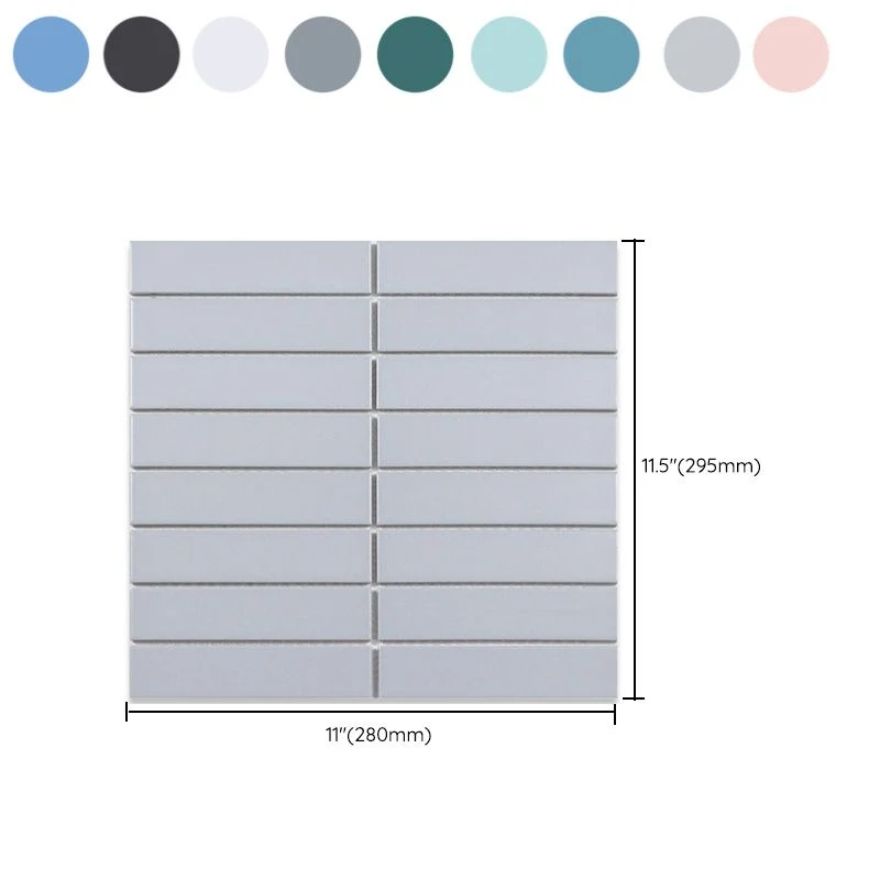 Azulejo de pared con borde recto, aspecto de ladrillo, azulejo de pared para pared de baño Blanco Clearhalo