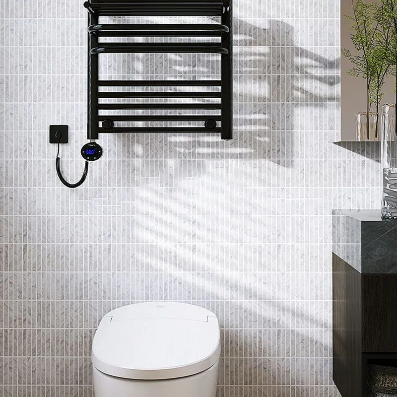 Azulejo de pared cuadrado Azulejo de pared de metro de borde recto con resistente rayones Blanco Clearhalo