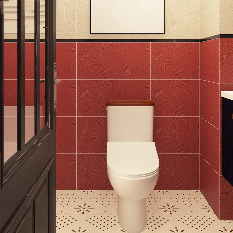 Azulejo de pared de estilo moderno Azulejo de pared con efecto de textura rectangular de borde recto Amarillo Clearhalo