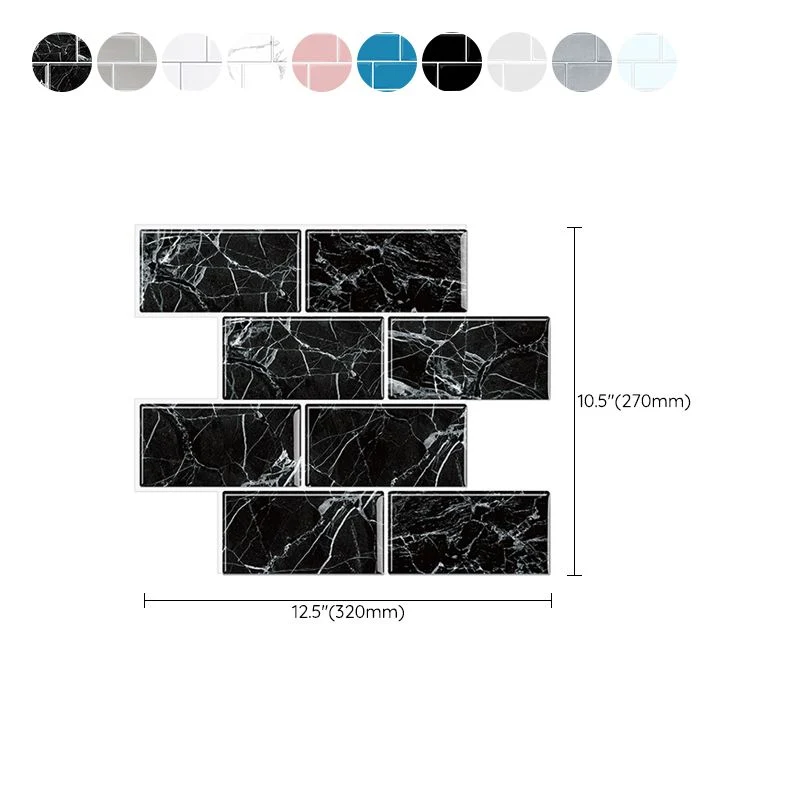 Azulejo de pared moderno despegable y pegado Azulejo Plash con respaldo de PVC pelable y pegado Rosa Clearhalo