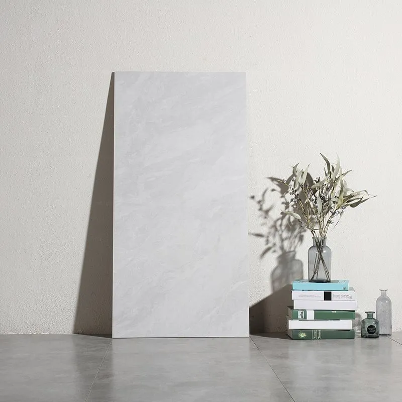 Azulejo de pared de piso interior para el hogar Baldosa de cerámica rectangular con estampado de mármol pulido Blanco Clea...