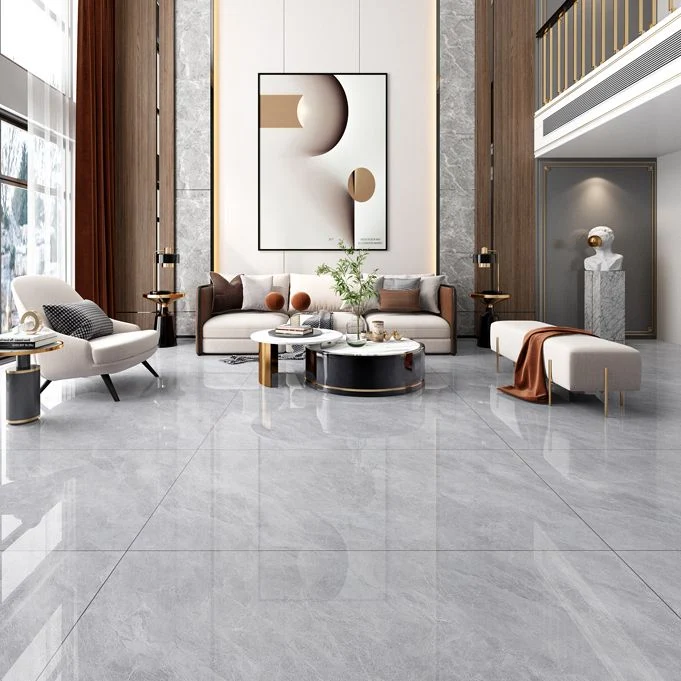 Azulejo de pared y piso de mármol con espejos Sin patrón Azulejo singular Gris Clearhalo