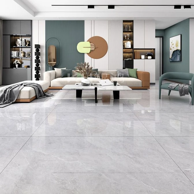 Azulejo de pared y piso de mármol con espejos Sin patrón Azulejo singular Gris Clearhalo