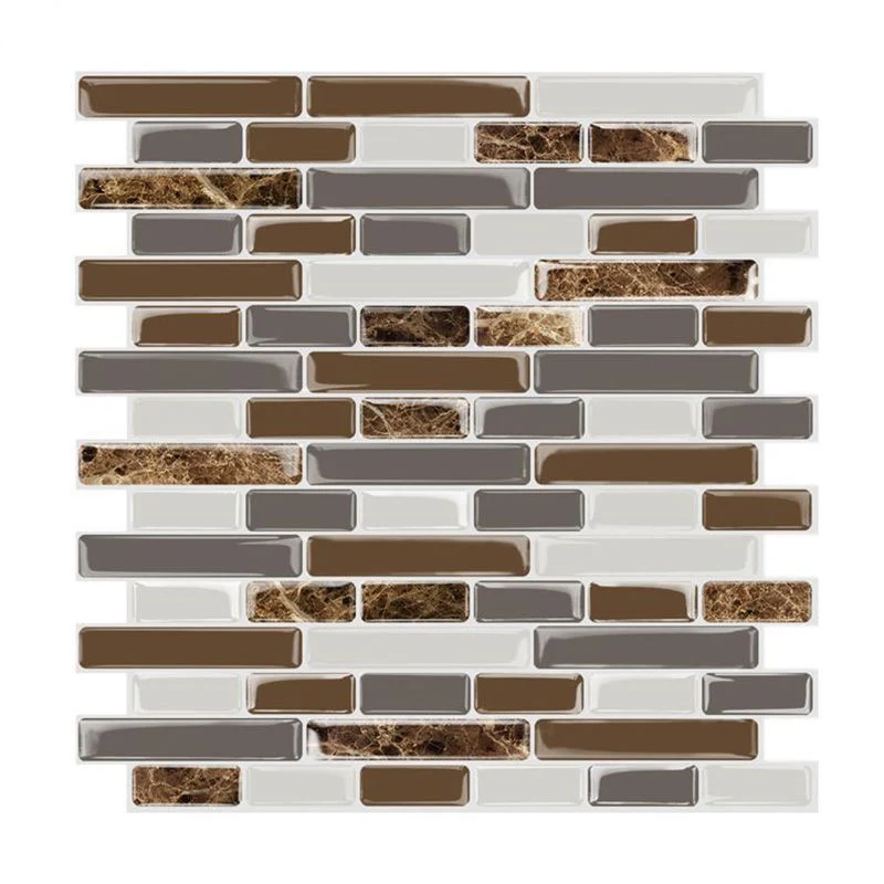 Azulejo de PVC para pelar y pegar, rectangular, resistente las manchas, para cocina Azul Clearhalo