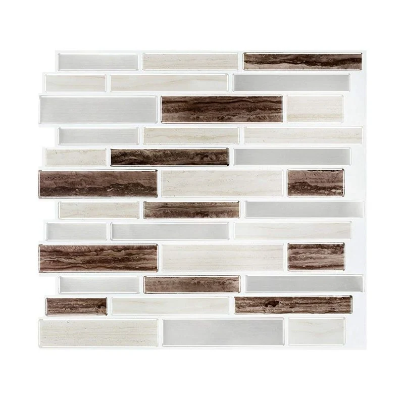 Azulejo de PVC para pelar y pegar, rectangular, resistente las manchas, para cocina Azul Clearhalo
