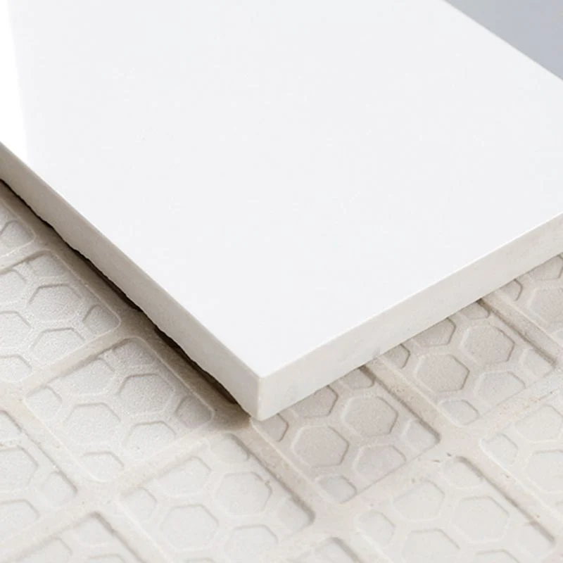 Azulejo rectangular de cerámica de color puro mate para sala de estar Blanco Clearhalo