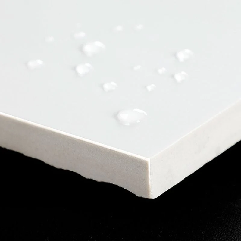 Azulejo rectangular de cerámica de color puro mate para sala de estar Blanco Clearhalo