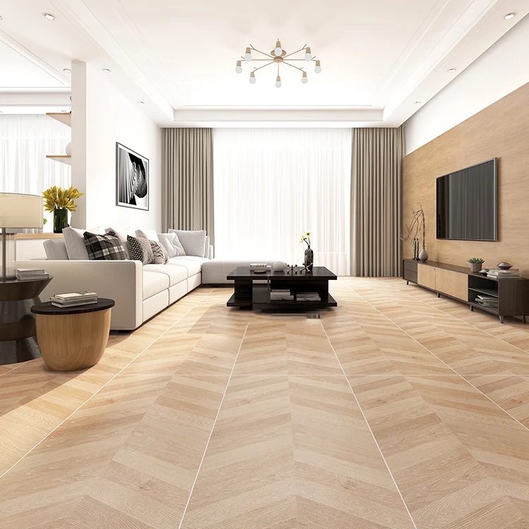 Azulejo rectangular con apariencia de tela, azulejo singular mate para piso y pared en marrón Amarillo Clearhalo