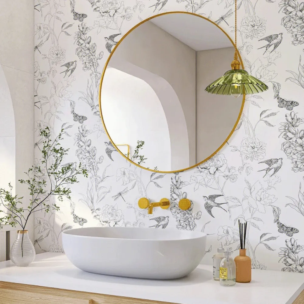 Azulejo rectangular estampado Baldosa mate de borde recto moderno Beis Clearhalo