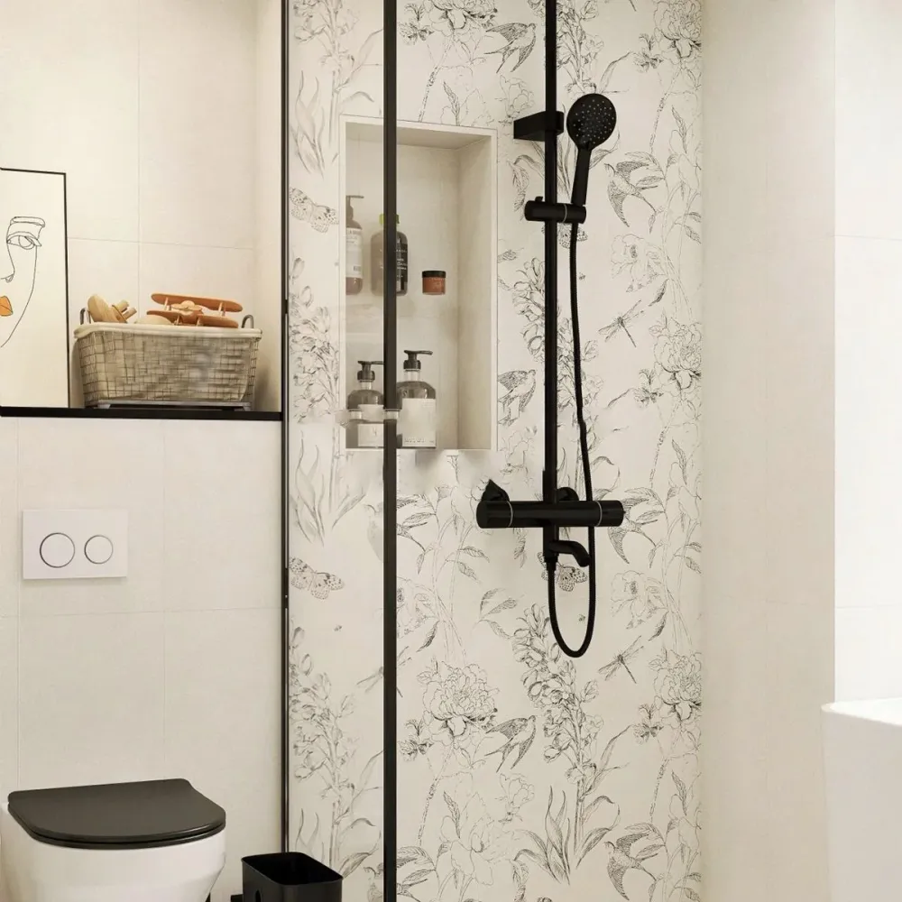 Azulejo rectangular estampado Baldosa mate de borde recto moderno Beis Clearhalo